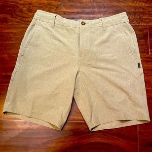 RESERVE HEATHER 19" HYBRID SHORTS KHAKI